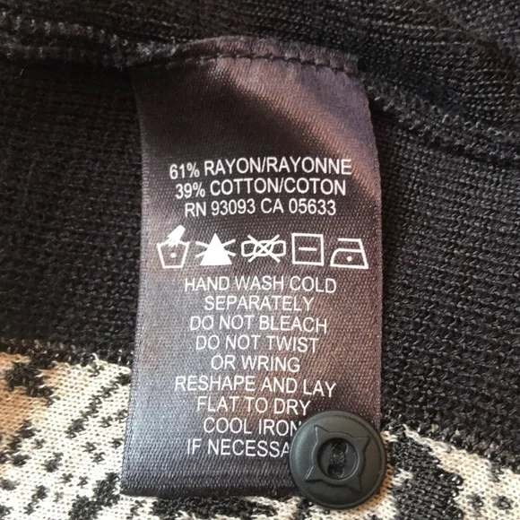 Nic+Zoe Taupe & Black Lace Look Button Front Cardigan Sweater Women’s small EUC - Picture 14 of 14